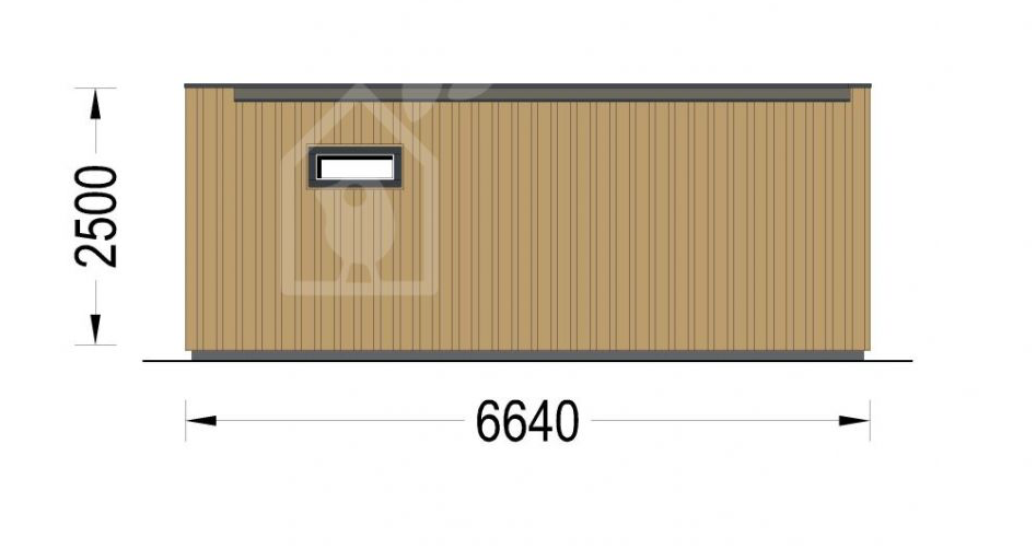 Studio de jardin PREMIUM de 30 m² (34 mm + bardage), 6.5 x 4.5 m